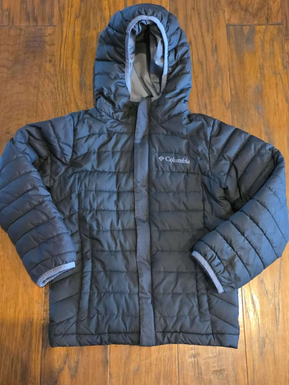 Columbia Kids Hooded Puffer Jacket - Charcoal Gray